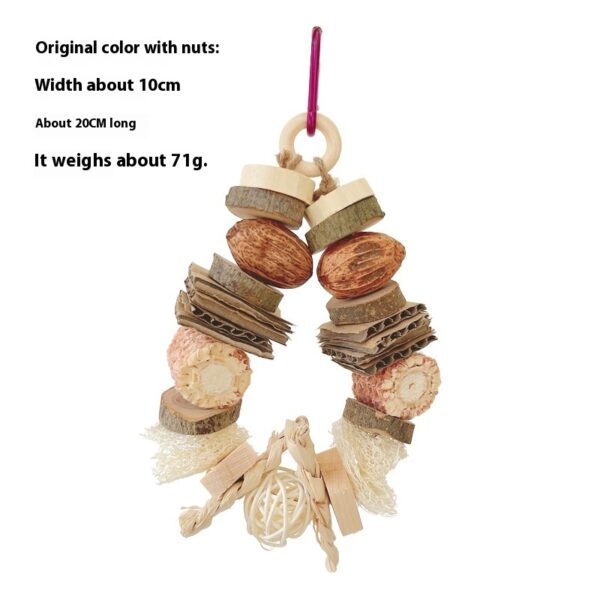 Colorful Wooden Hanging String Rabbit Hamster Molar Vine Bal Parrot Toys - Image 10