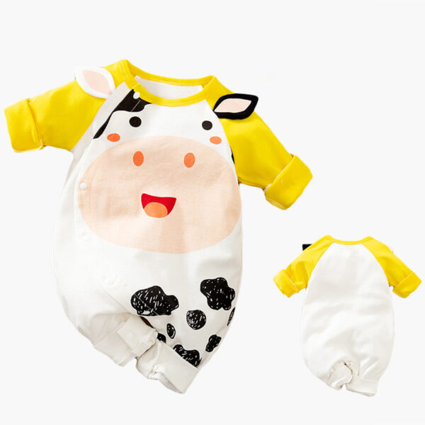 Baby Cartoon Crawling Clothing Cotton Long-sleeved Breasted Romper - Image 9