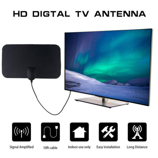 European And American Digital TV Indoor Antenna Ground Wave Mini HDTV Antenna - Image 2