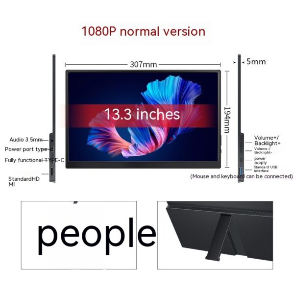 Touch Portable Monitor Mobile Phone Computer Game External Expansion Screen - Image 2