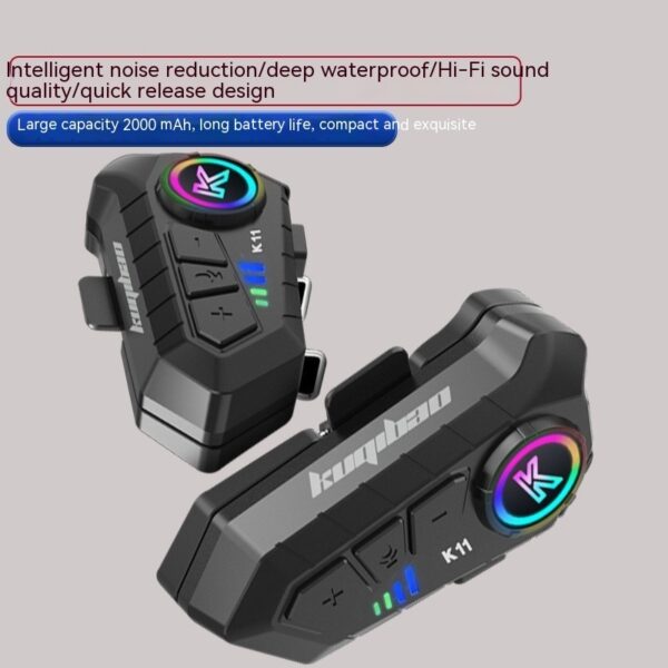 Motorcycle Helmet Heavy Bass Long Endurance Waterproof Bluetooth Headset - Image 4