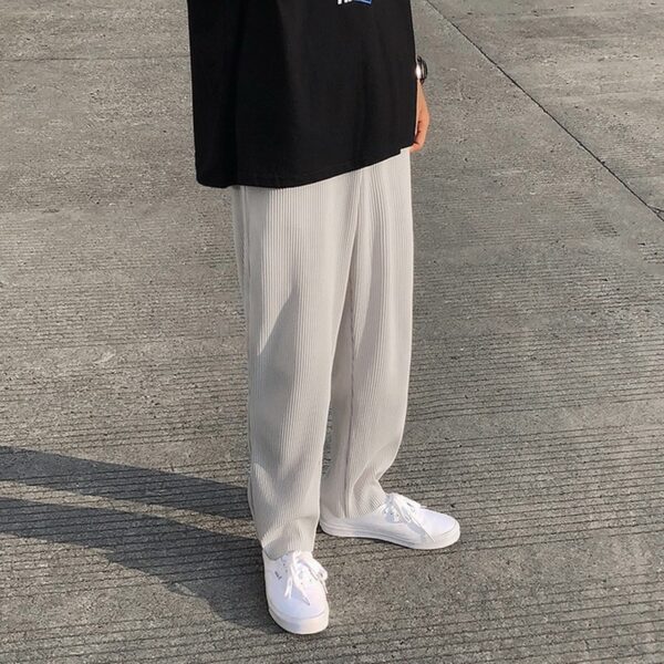 Mens Loose Pleated Fashion And Comfort Pants - Image 3