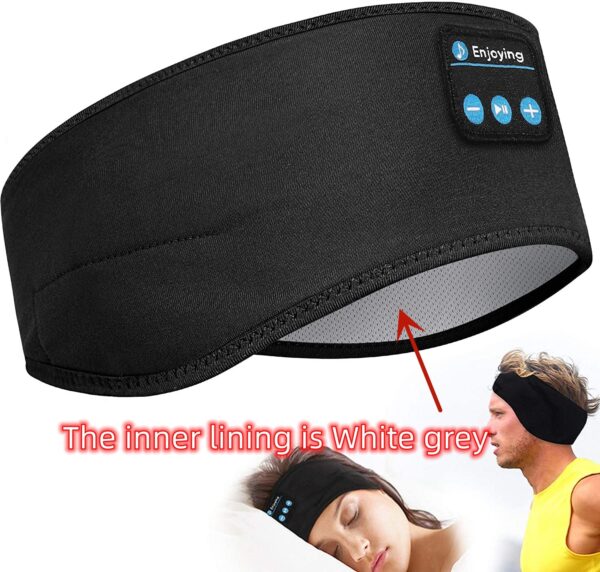Wireless Bluetooth Sleeping Headphones Headband Thin Soft Elastic Comfortable Music Ear Phones Eye Mask For Side Sleeper Sports - Image 3