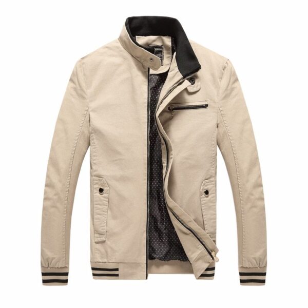 Spring Autumn Men Casual Jacket Coat Men's Fashion Washed  Pure Cotton Brand Clothing Jackets Male Coats - Image 4