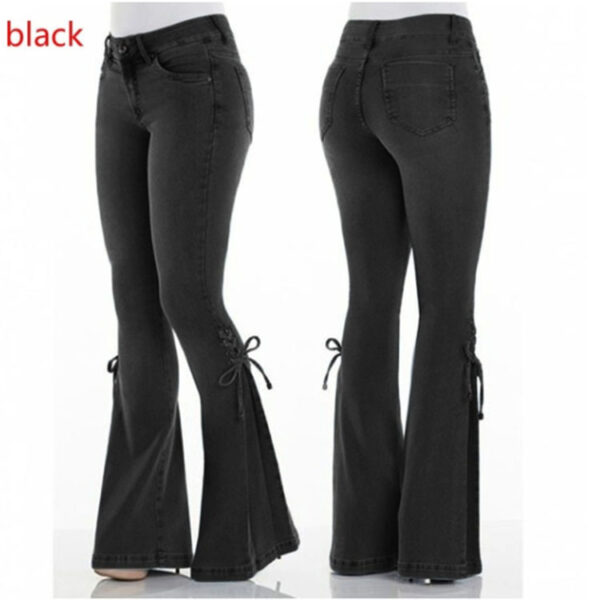 Ladies jeans mid-waisted denim trousers stretch jeans - Image 5
