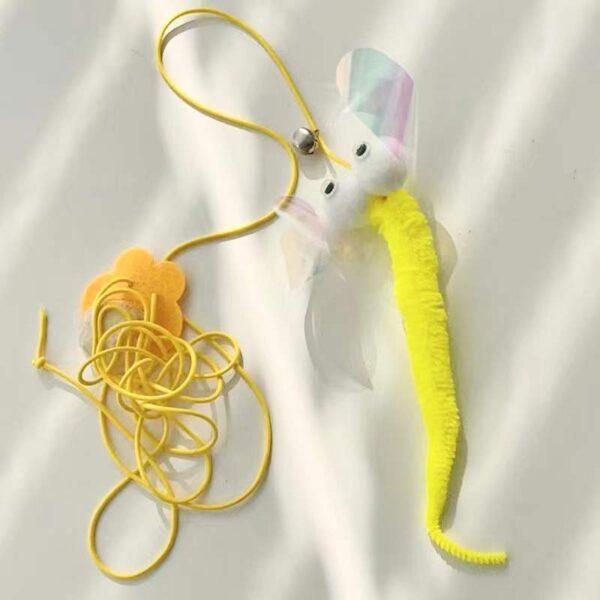 Cat Toys Simulated Cute Toys Funny Self-hey Interactive Toy Rope Grabbing Mouse Telescopic Hanging Cat Pet Supplies - Image 2