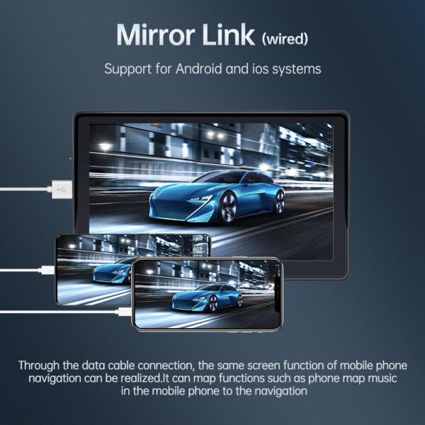 7-inch Portable Wireless Carplay Car Smart Screen MP5 Vehicle Navigation Reversing Player - Image 3