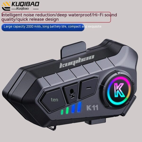 Motorcycle Helmet Heavy Bass Long Endurance Waterproof Bluetooth Headset - Image 3