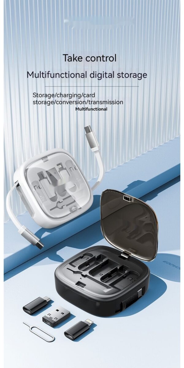 Data Cable Flexible Wire Storage 60W Fast Charging Multi-function Mobile Phone Charging Interface Box - Image 4