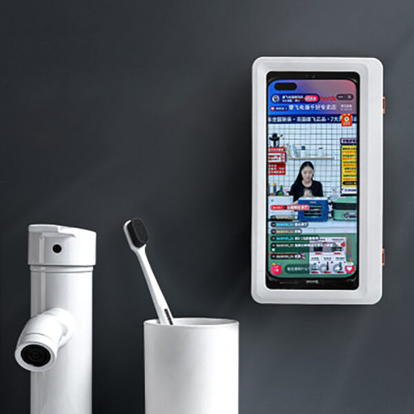 Touch Screen Anti-fog Mobile Phone Shell Wall Hanging Free Punching - Image 5