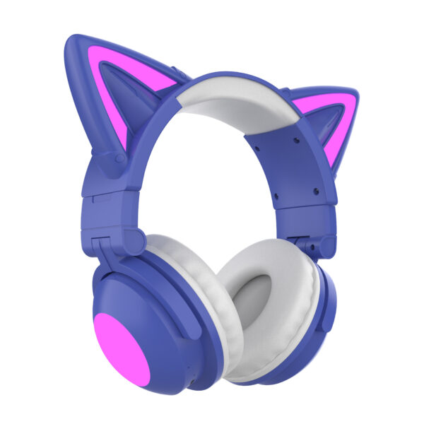 Head-mounted Bluetooth Headset Luminous Cat Ear Petal Angle - Image 3