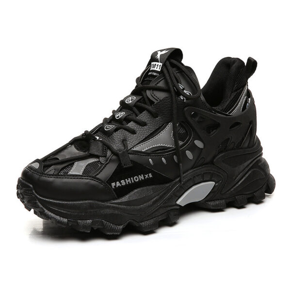 Mens Fashion Casual Reflective Thick-soled Sneakers - Image 4