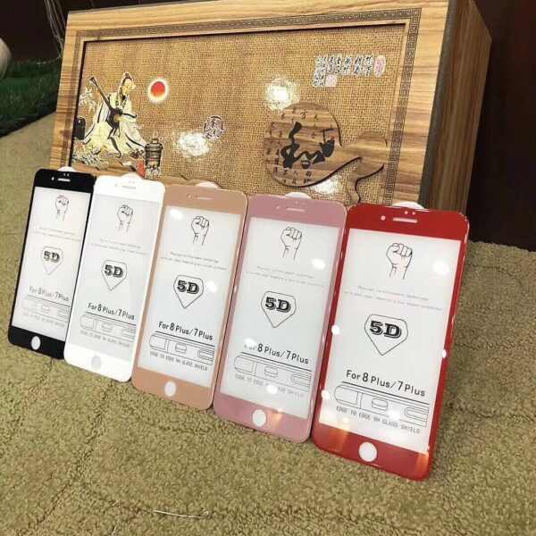 Red powder gold cold carved full screen covered mobile phone tempered film - Image 4