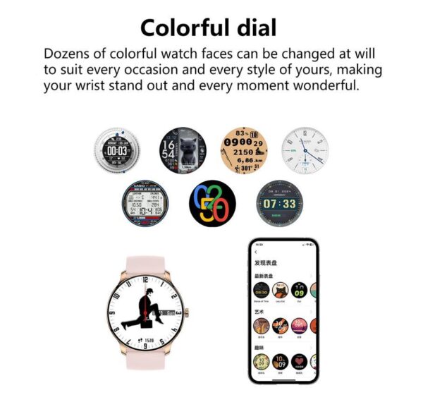 Ultra Slim Smart Watch For Men Women, 1.43 AMOLED Screen Fitness Watches ,  LP67 Outdoor Watch For Android Ios - Image 2
