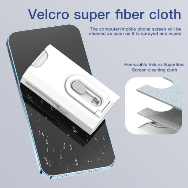 8 In 1 Multifunctional Swipe Clean Dust Keyboard Phone Screen Lens Earbuds Sponge Cleaning Brush Kit Set - Image 3