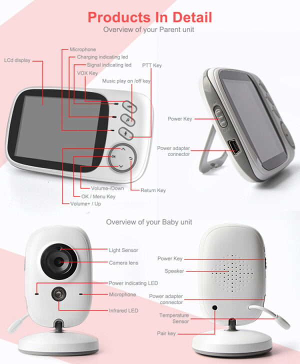 Wireless Baby Monitor Household Baby Safety - Image 6