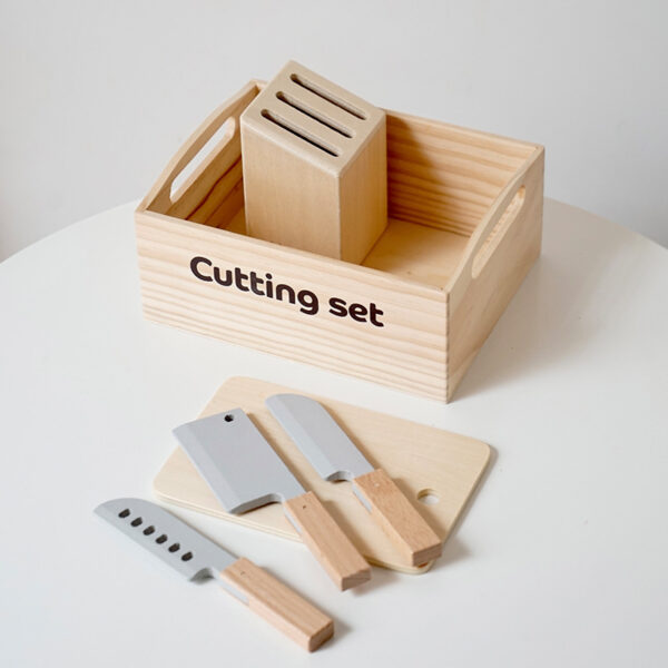 Wood Magnetic Vegetables Fruit Cut Meal Group - Image 4