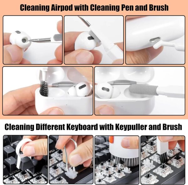 20 In 1 Laptop Phone Screen Cleaner Kit, Computer Keyboard Cleaning Brush For Phone AirPods MacBook IPad, Multifunctional Electronic Device Clean Tool For Camera Tablet Car Screens - Image 3