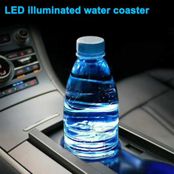 USB Charging Car Led Cup Holder Water Bottom Mat - Image 4