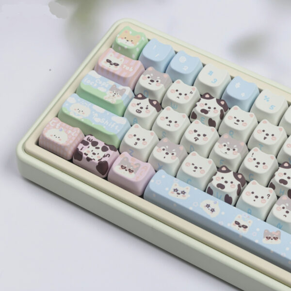 Cute Puppy Full Set PBT Sublimation Key Cap For Keyboards - Image 3