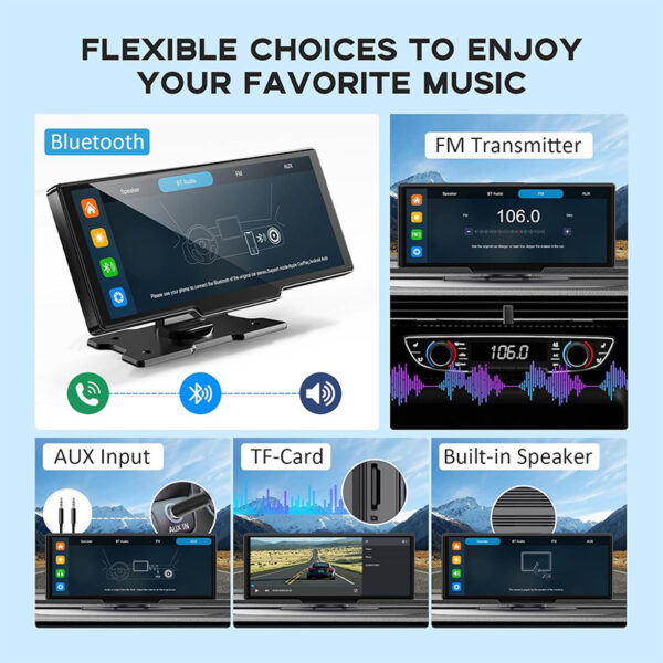 1026-inch Full Touch Screen All-in-one Car Navigation Device Front And Rear Dual Recording HD Recording P Split Screen Display - Image 6