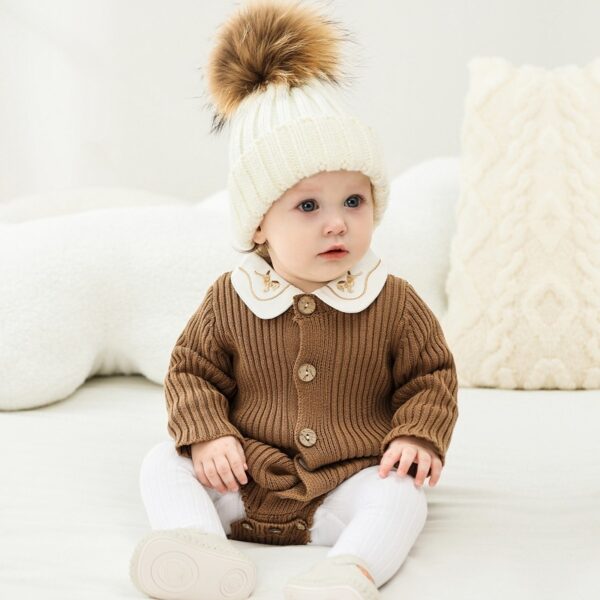 Knitted Sweater Baby Bodysuit One-piece Baby Wear - Image 7