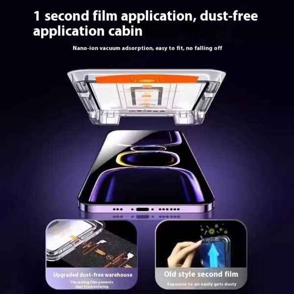 Dust-free Cabin Tempered Film HD Privacy Seconds Sticker Artifact - Image 2