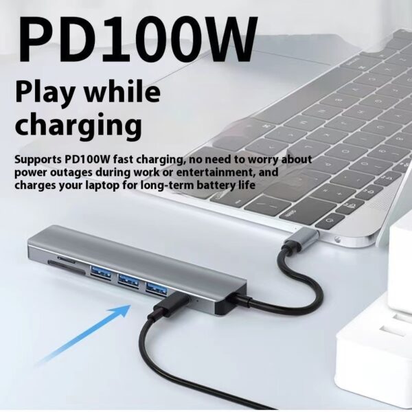 Type-c 7-in-1 Expansion Dock HDMI Projection Screen Usb Hub30 Multi-function Cable Seperater - Image 6