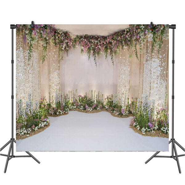 Beautiful Wedding Rose Wall Themed Photography Photographic Background Cloth - Image 2