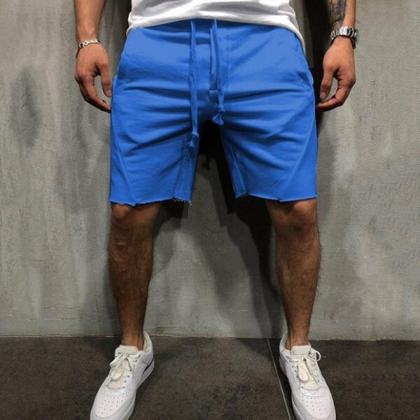 summer mens gym sports sport grey shorts for men - Image 9