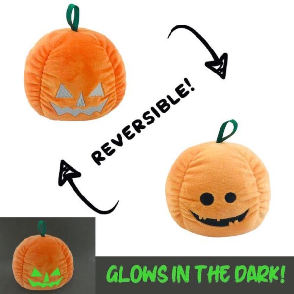 Halloween Luminous Plush Toys Creative Cute Reversible Ghost Pumpkin Plush Toy Kids Children Gift Two-sided Flip Children's Toys - Image 5