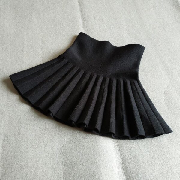 Girls Autumn Clothing Knitted Skirt High Waist Pleated - Image 5
