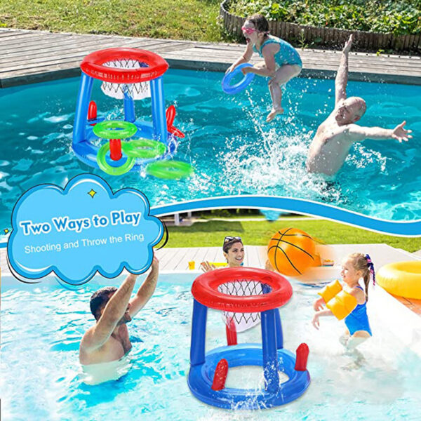 Inflatable Floating Basketball Stand Children's Outdoor Swimming Pool Inflatable Toys - Image 5