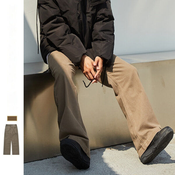 New American Style Retro Hong Kong Style Japanese Loose Straight Jeans For Men - Image 3