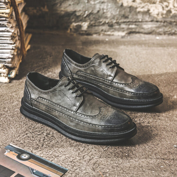Mens Business Casual Korean Style Trendy British Mens Shoes - Image 2