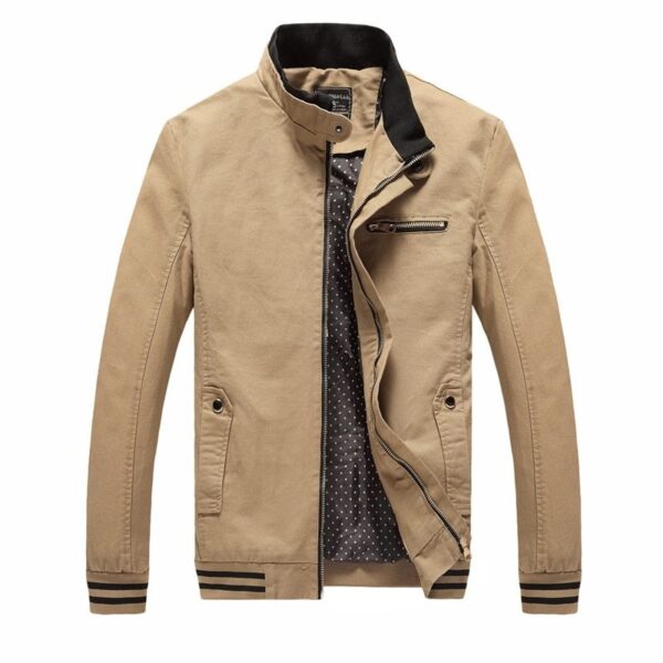 Spring Autumn Men Casual Jacket Coat Men's Fashion Washed  Pure Cotton Brand Clothing Jackets Male Coats - Image 3