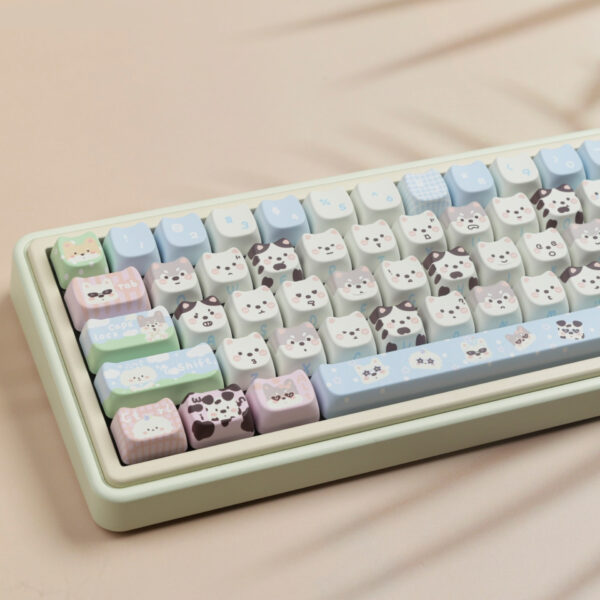 Cute Puppy Full Set PBT Sublimation Key Cap For Keyboards - Image 4