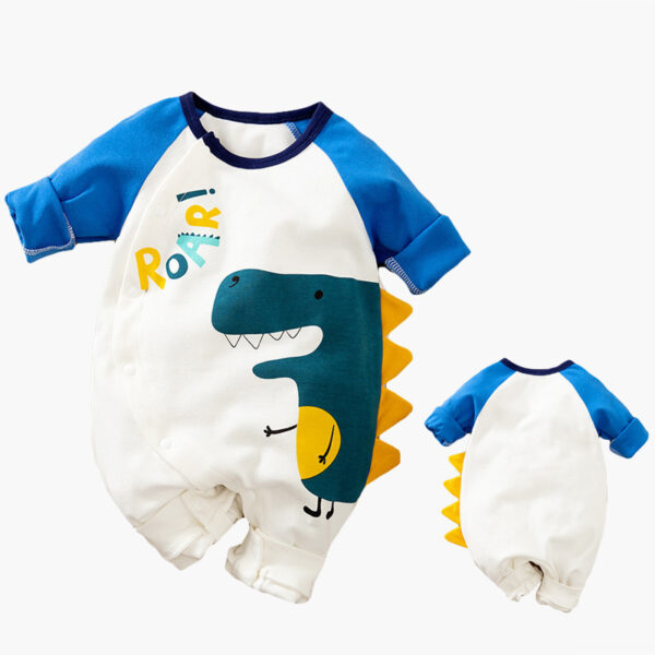 Baby Cartoon Crawling Clothing Cotton Long-sleeved Breasted Romper - Image 5
