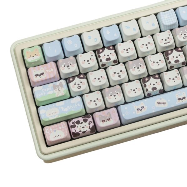 Cute Puppy Full Set PBT Sublimation Key Cap For Keyboards - Image 7