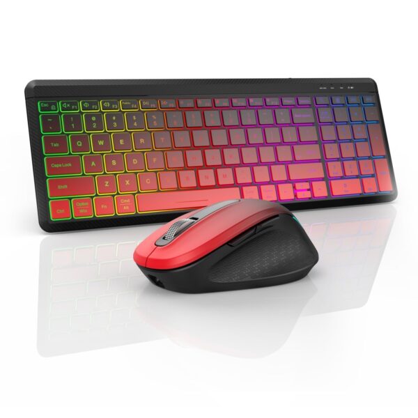 Wireless Bluetooth Dual-mode Charging Keyboard And Mouse Combination Suit Mute Ergonomic - Image 7
