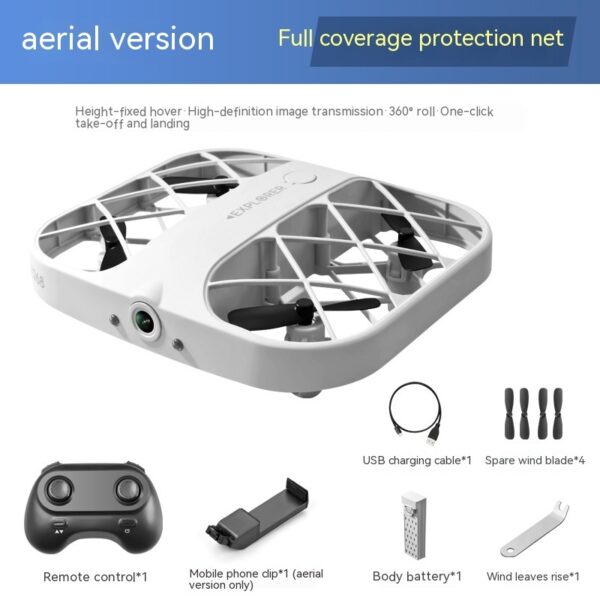JJRCmini Fixed Height 4K8K HD Aerial Photography Mesh Protective Cover Four-axis Remote Control Toy - Image 5