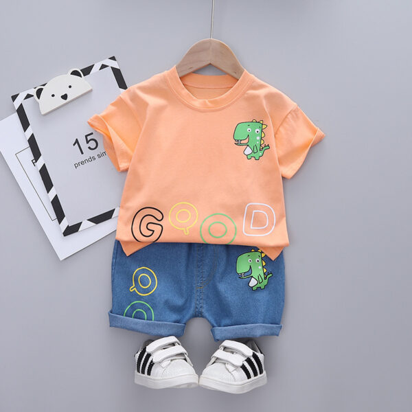 Boys' Short-sleeved Cartoon Casual Suit - Image 4