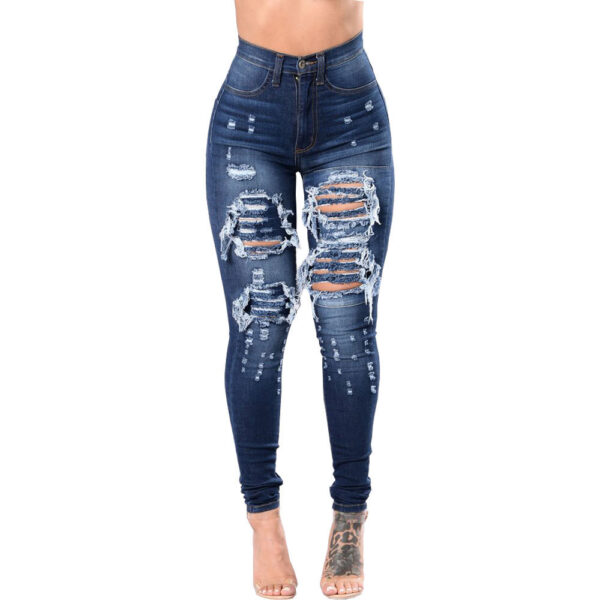 Women's ripped jeans pants - Image 3