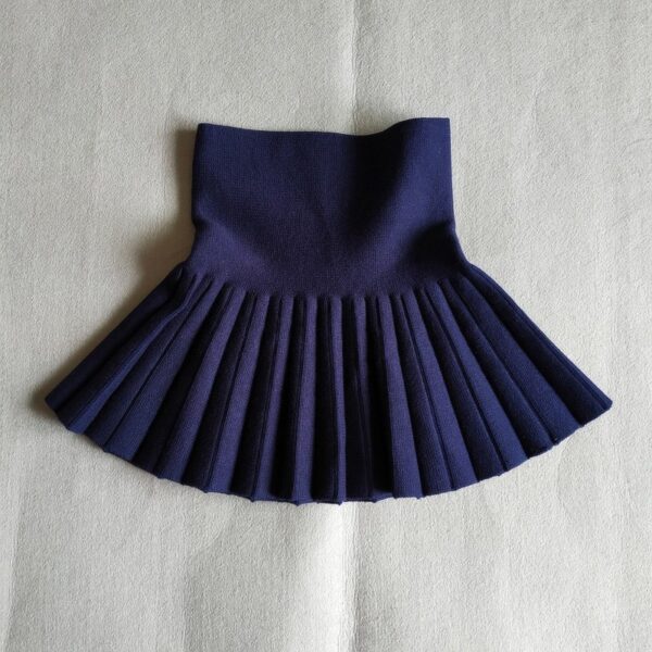 Girls Autumn Clothing Knitted Skirt High Waist Pleated - Image 9