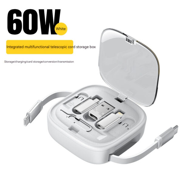 Data Cable Flexible Wire Storage 60W Fast Charging Multi-function Mobile Phone Charging Interface Box - Image 5