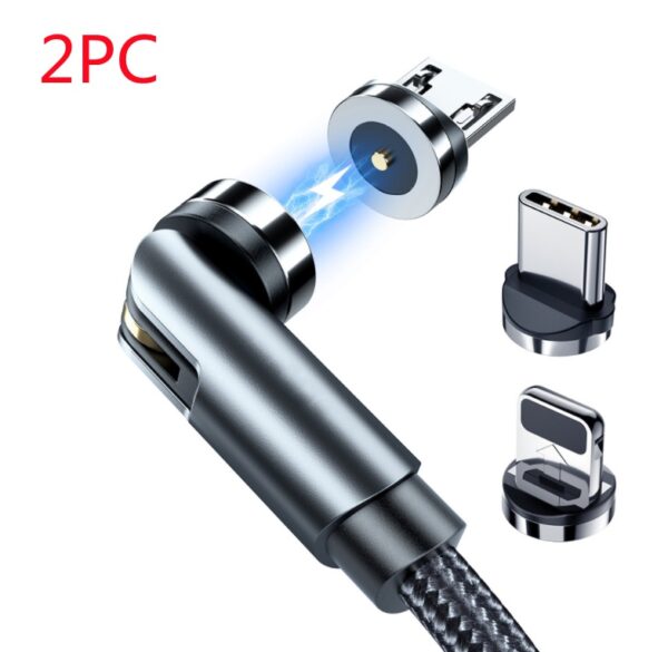 Essager Rotate Magnetic Cable 360 Degree USB Type C Charging Cable Fast Charging Magnet Charger 540 Rotate Micro Magnetic Cable - Image 2