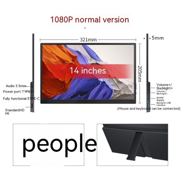 Touch Portable Monitor Mobile Phone Computer Game External Expansion Screen - Image 5
