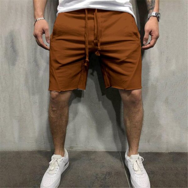 summer mens gym sports sport grey shorts for men - Image 7
