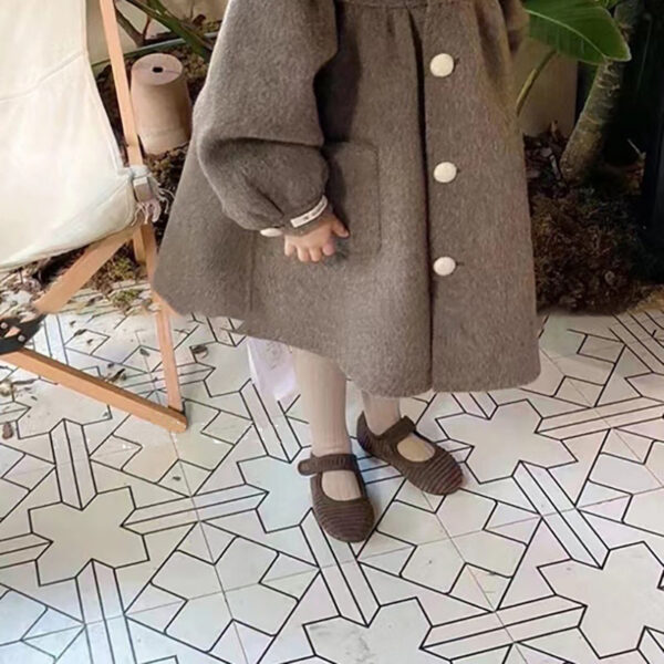 Doll Collar Mid-length Girls' Woolen Winter Winter New Coat - Image 10