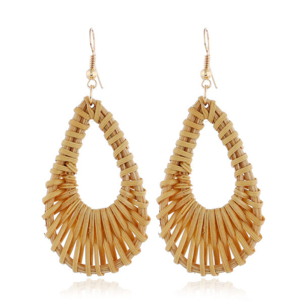 Personalized Rattan Drop Earrings Simple Earrings Earrings - Image 3